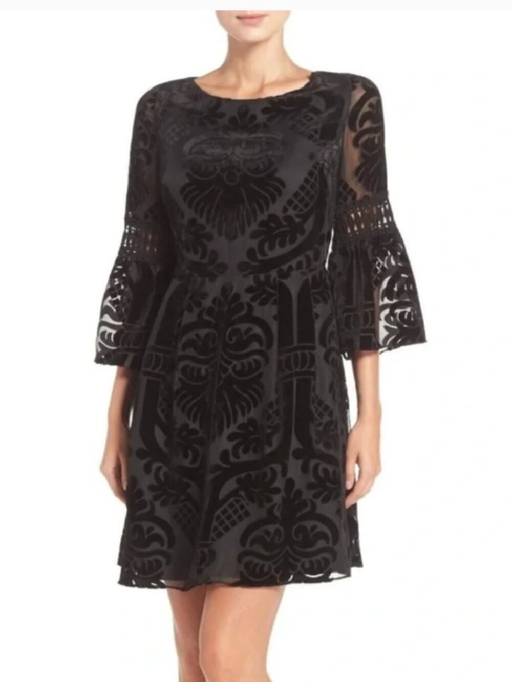 Eliza J Women's Black Velvet Dress